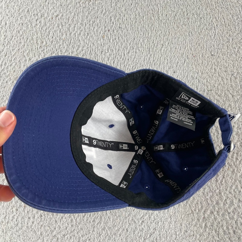 Los Angeles LA Dodgers MLB New Era Strap Back Baseball Hat Cap Blue Embroidered - Picture 8 of 10